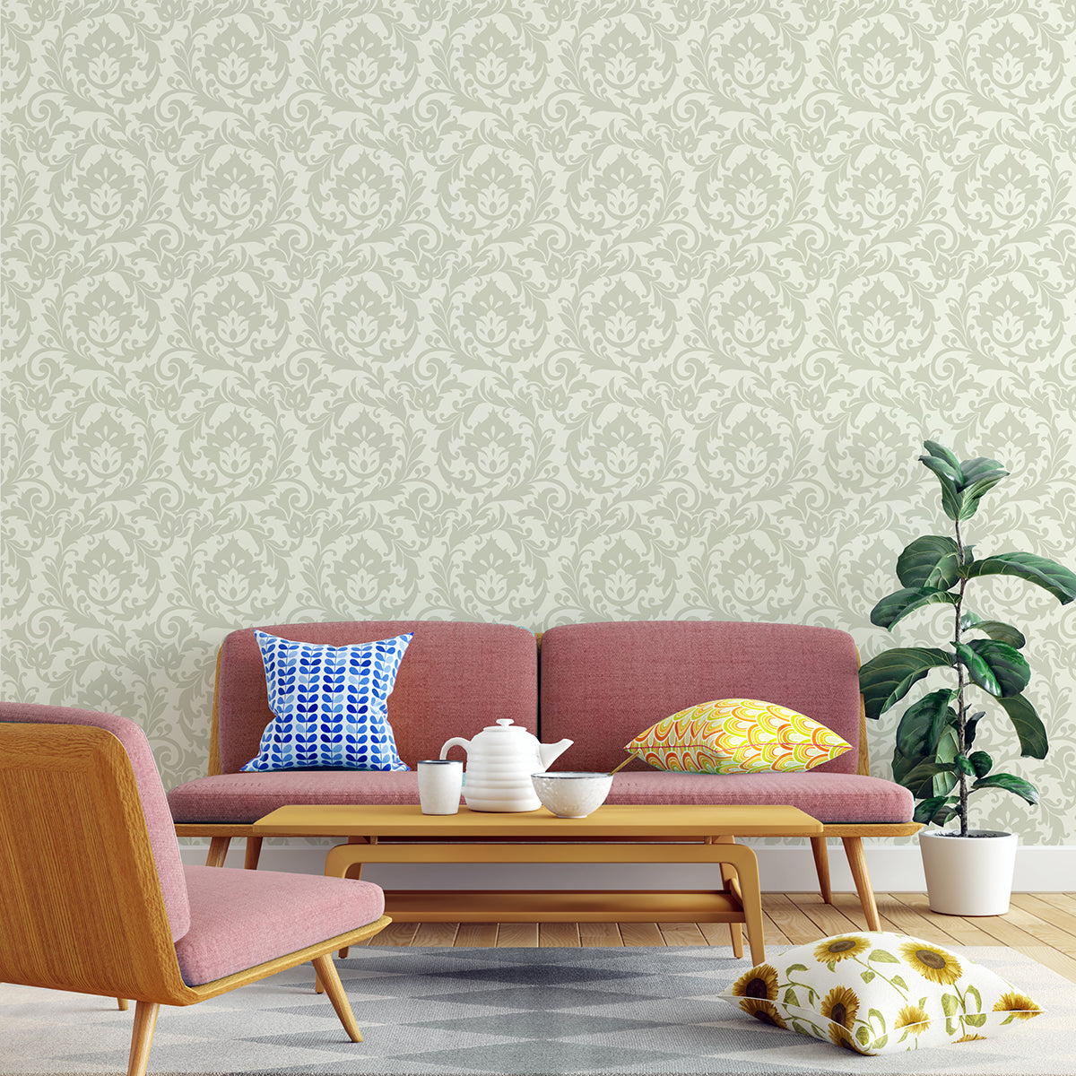 Damask Wallpaper Discover The Beauty Of Modern Interiors