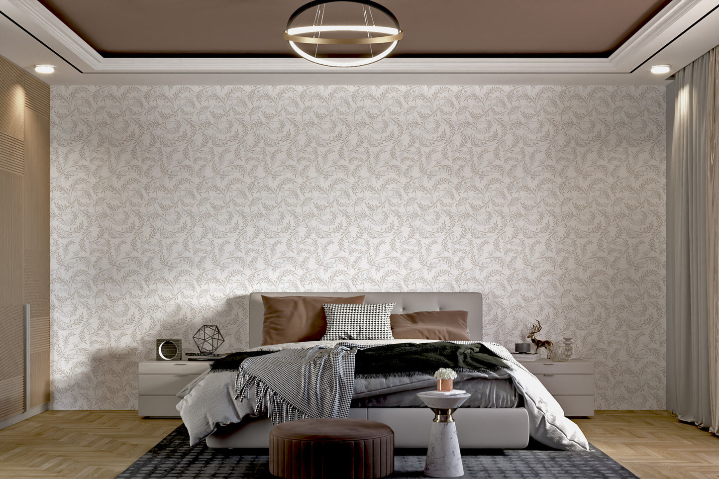 Leaf Pattern Wallpaper Mural