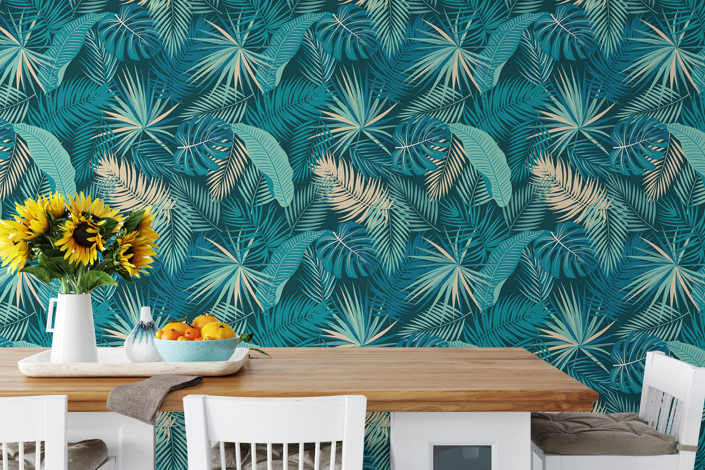 Jungle Palm Leaves Tropical Wallpaper For Walls