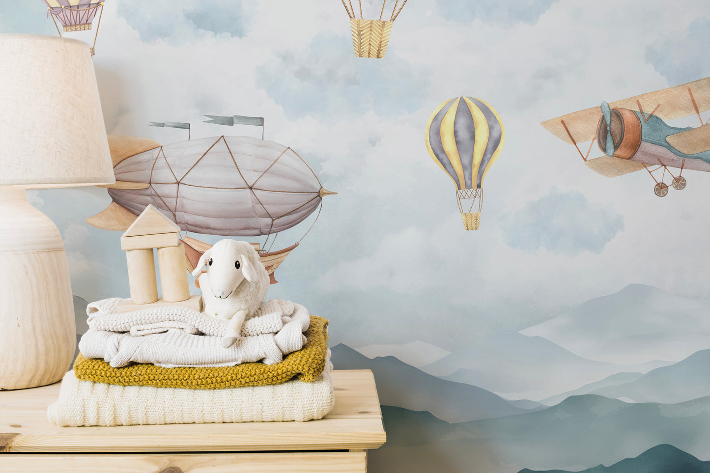 Hot Air Balloon Wallpaper Mural for a dreamy look