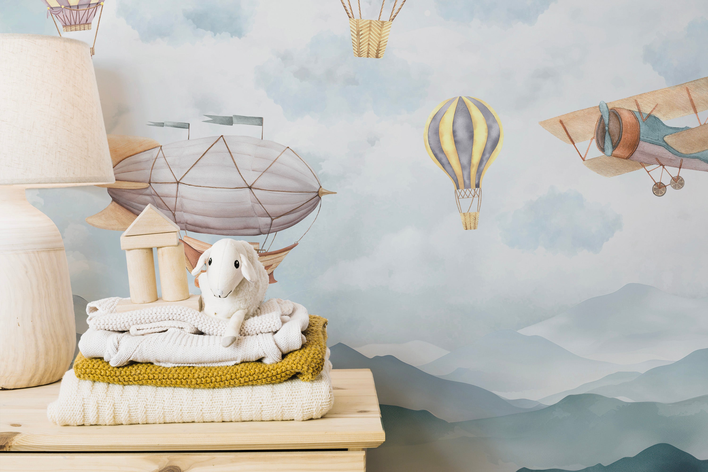 Hot Air Balloon Wallpaper Mural for a dreamy look