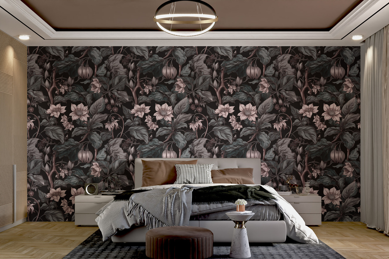 Botanical Blossom Wallpaper - Pink