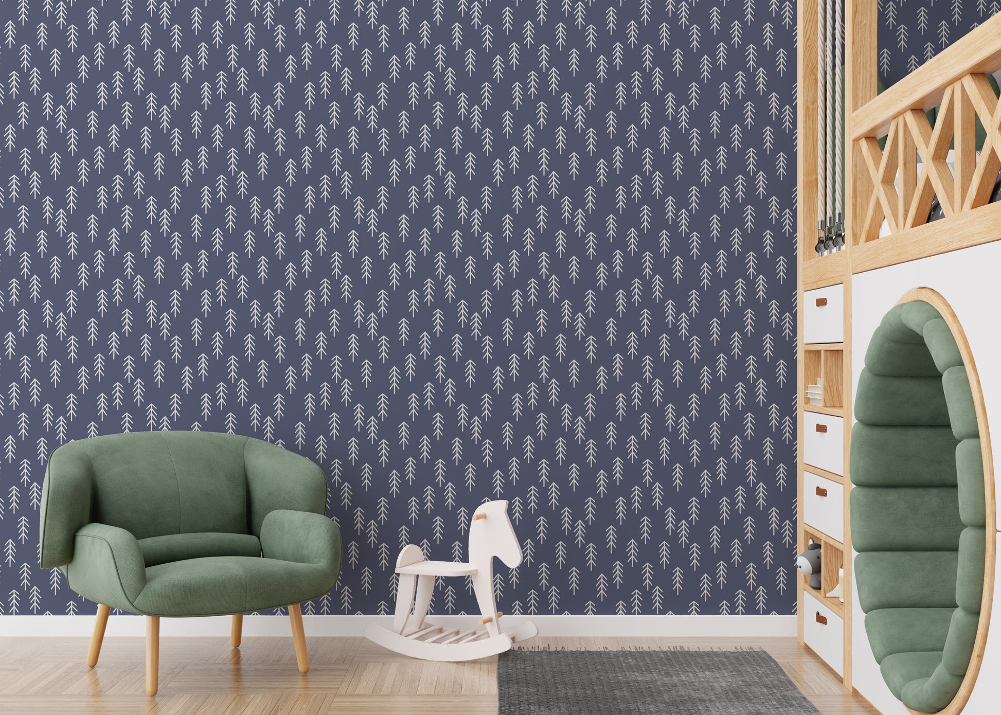 Minimal nature-inspired wallpaper mural
