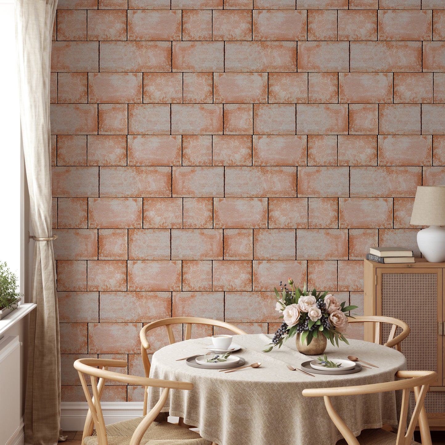 Sandstone Blocks Decorative Seamless Pattern Wallpaper