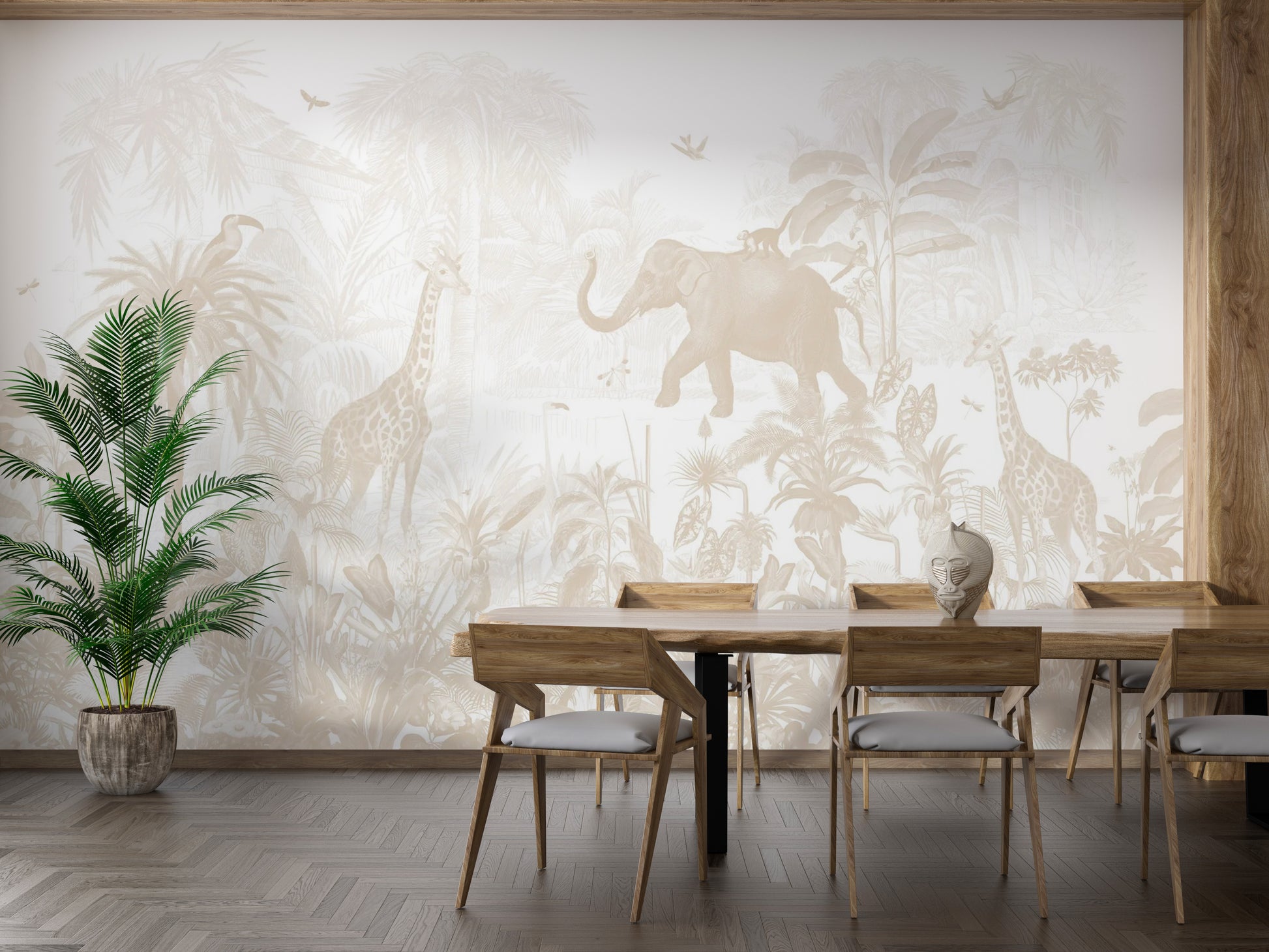 Wild jungle adventure mural for fun and vibrant spaces