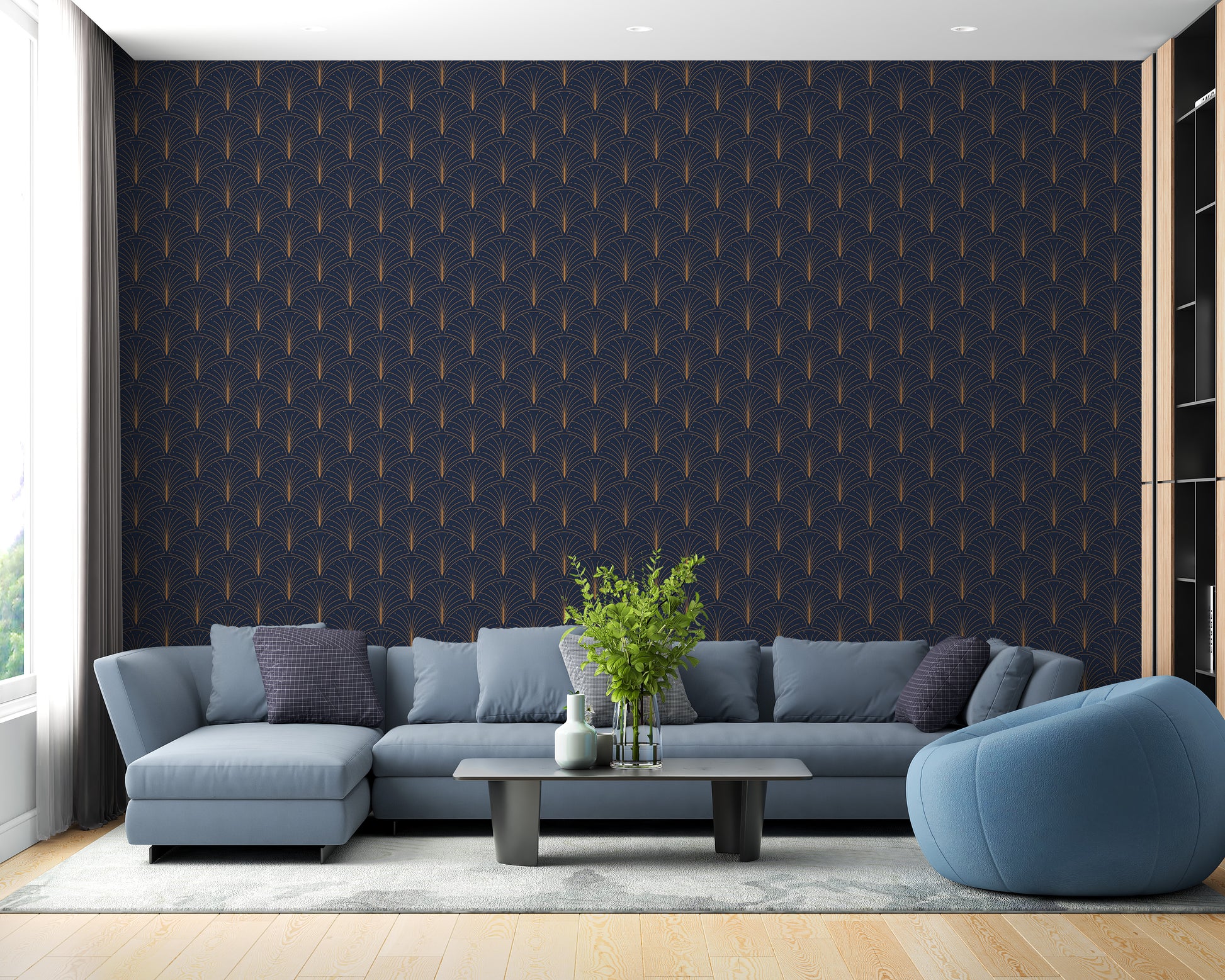 Timeless Art Deco wallpaper with luxury flair
