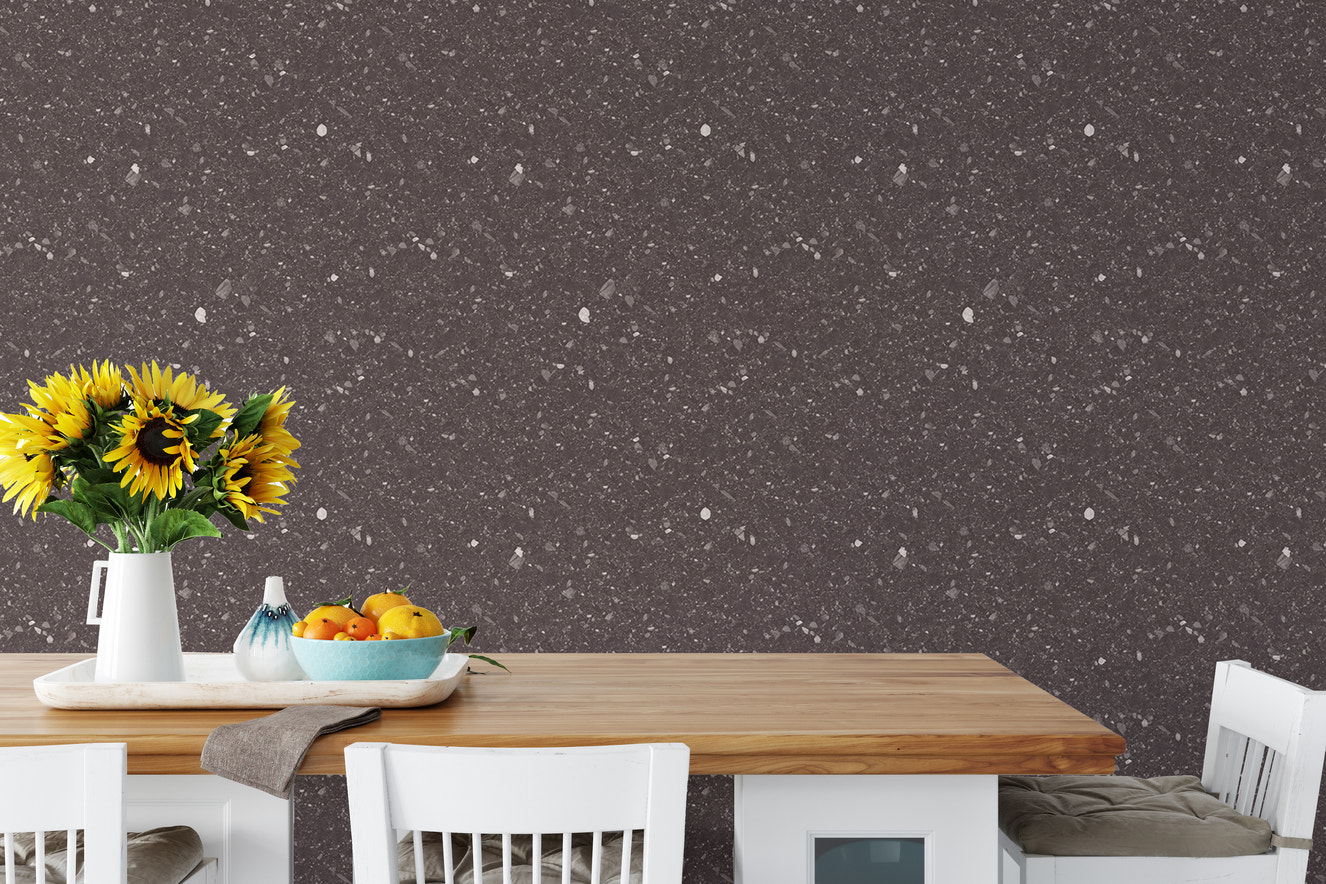 Brown Venetian Quartz Stone Terrazzo Wallpaper