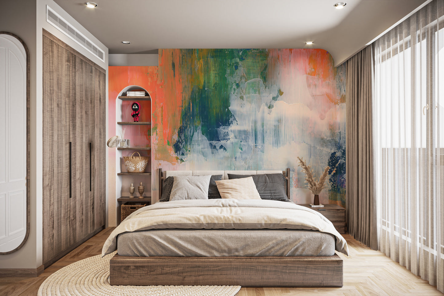 Colorful Brushstroke Wallpaper Mural