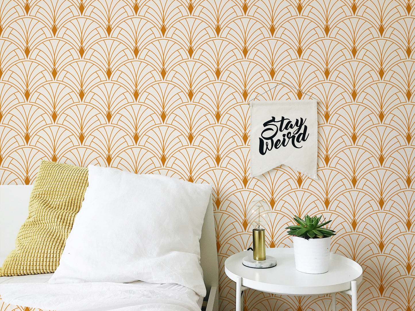 Classic abstract wallpaper with art deco Victorian charm