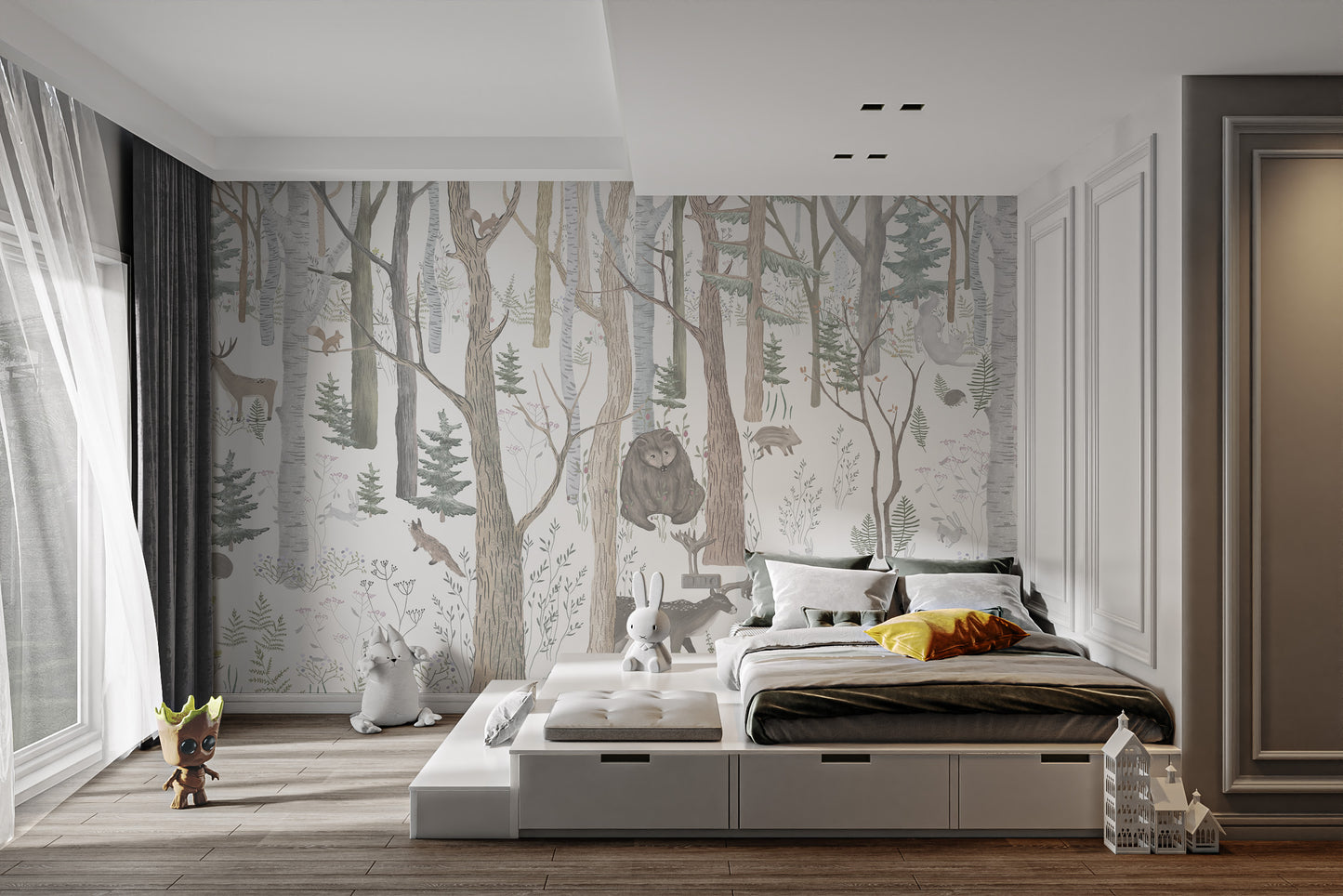 Animals Nursery Wall Mural brings nature indoors