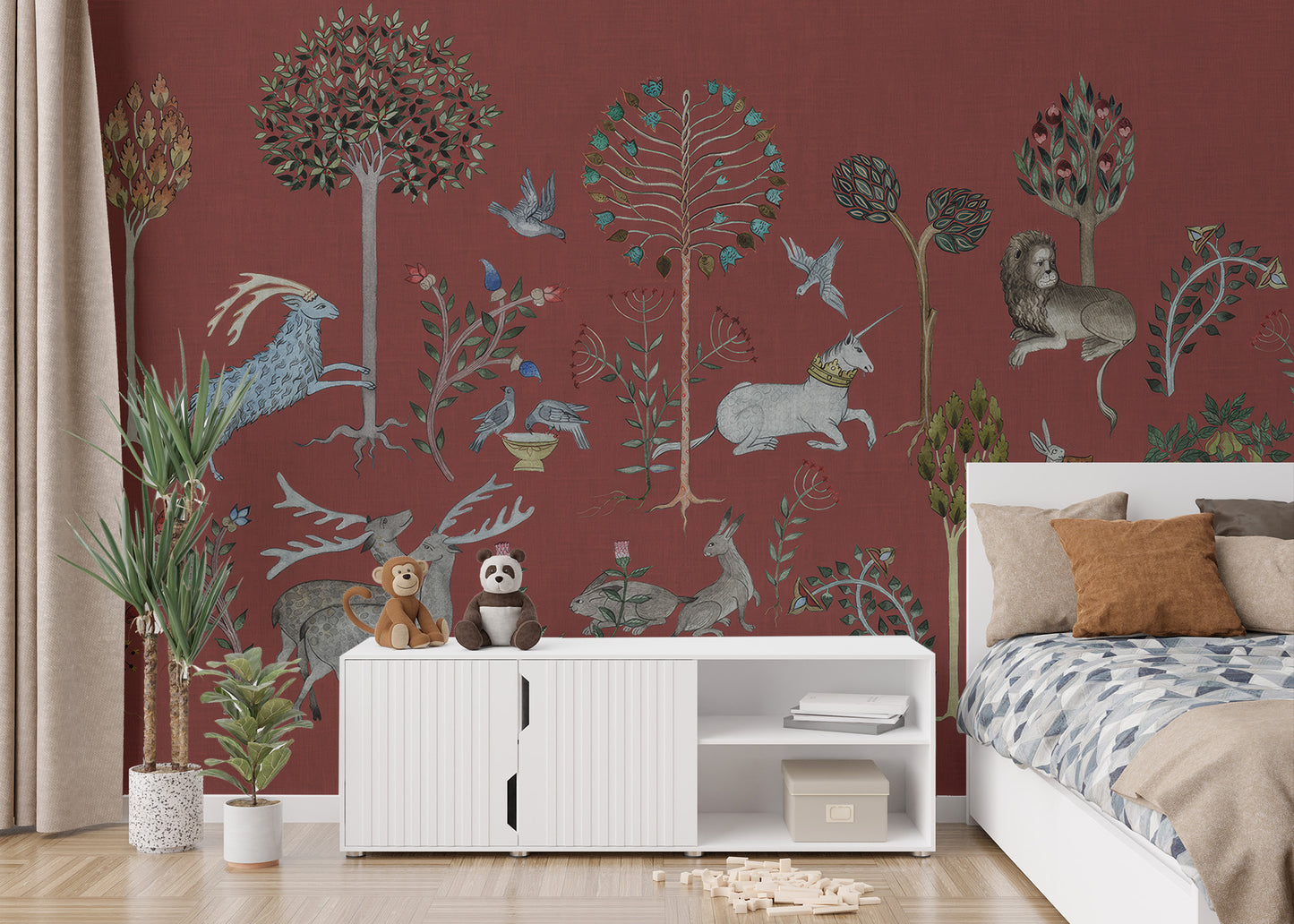 Mystical creature wallpaper mural for magical decor