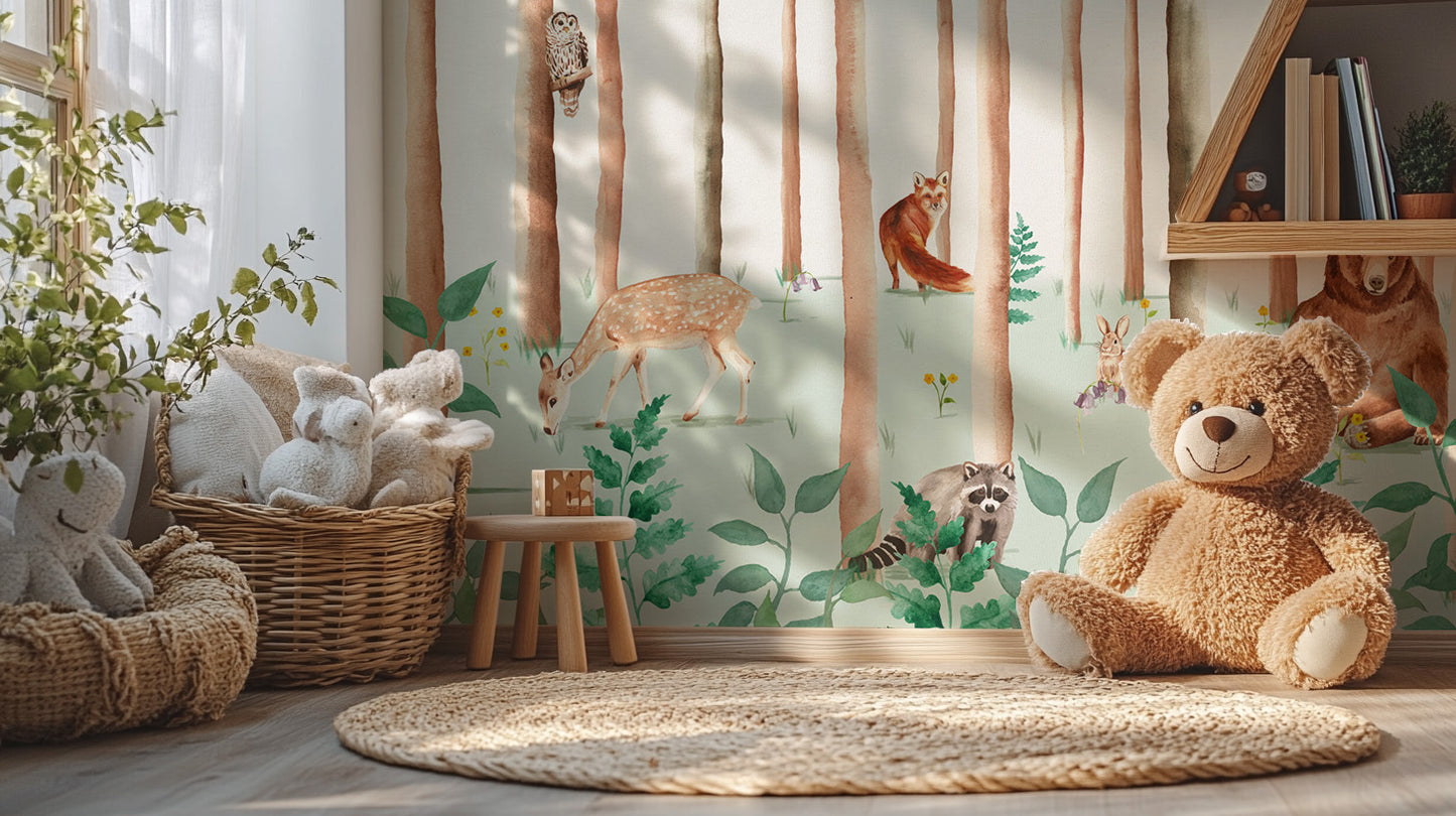 Forest Friends Wallpaper Mural