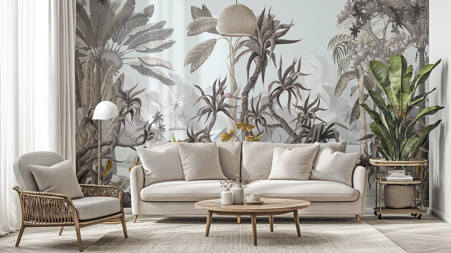 Exotic Botanicals Wallpaper Mural