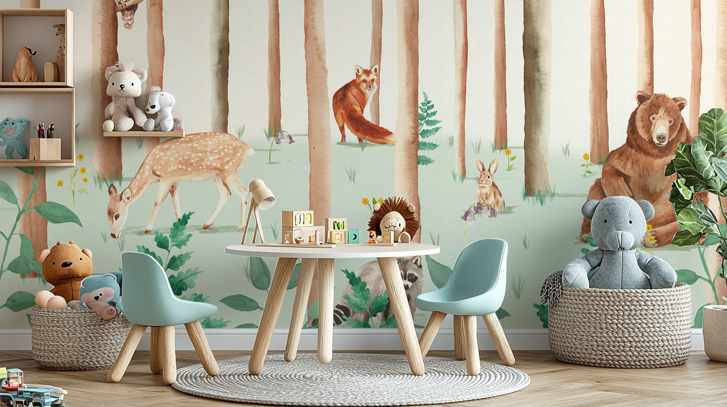 Forest Friends Wallpaper Mural