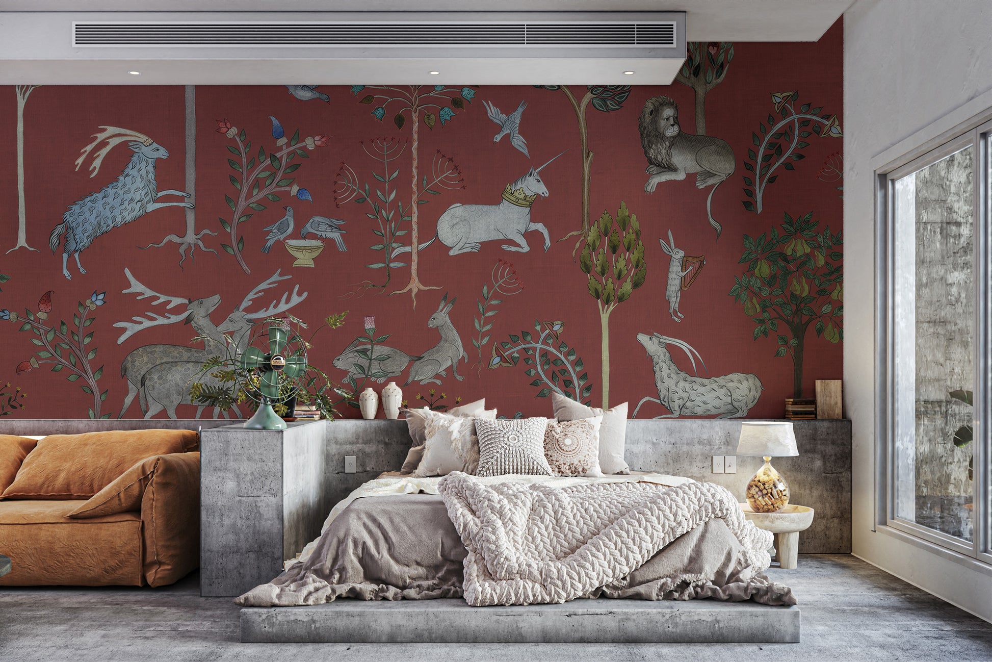 Removable mystical creature wallpaper for whimsical walls