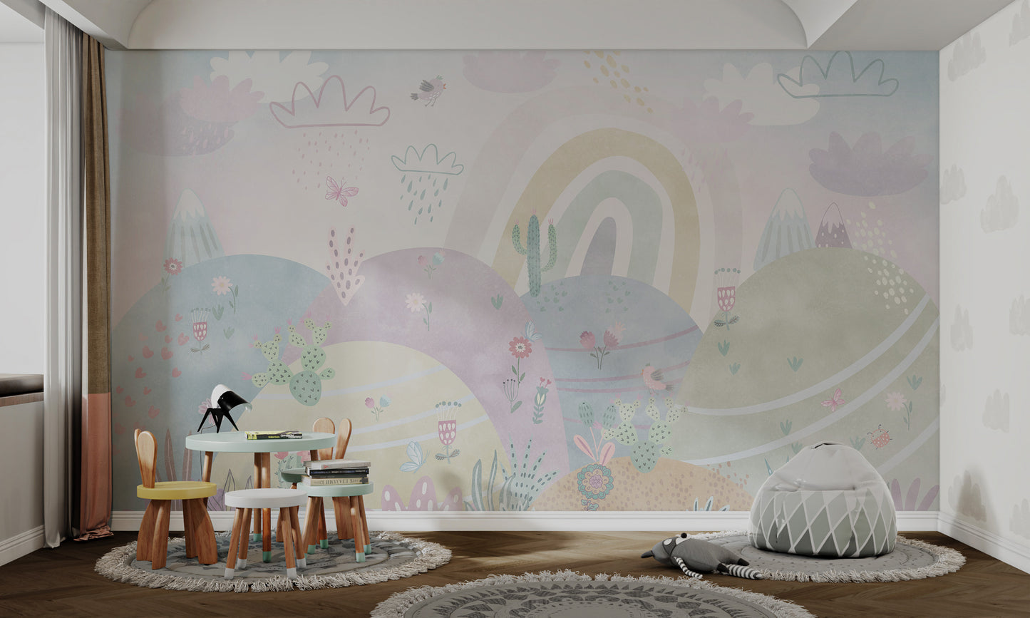 Pastel Wonderland Wallpaper Mural