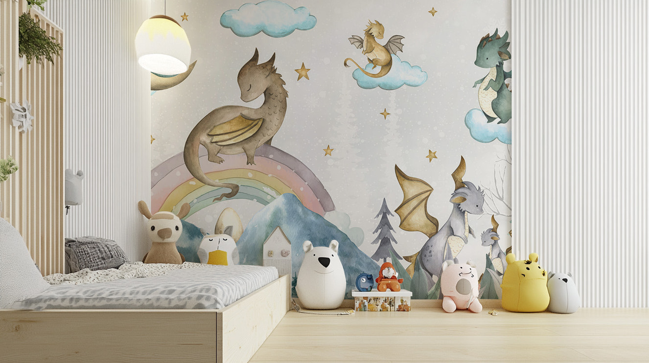 Fairytale Dragon Soiree Wall Mural