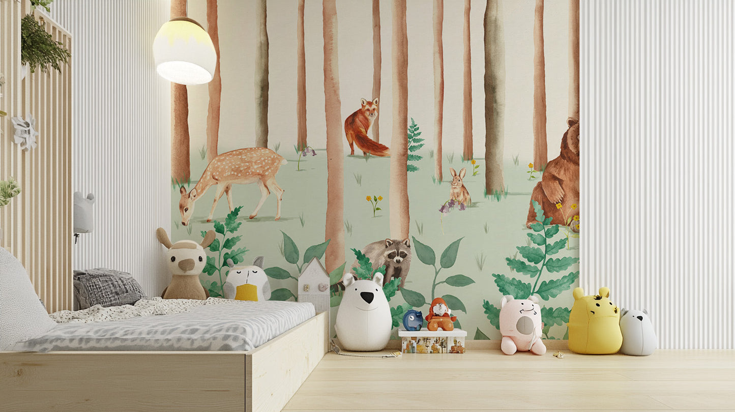 Forest Friends Wallpaper Mural