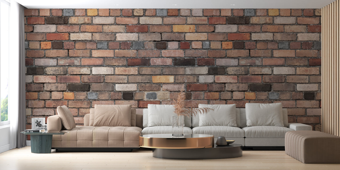 Classic vintage brick wallpaper for warm and elegant rooms