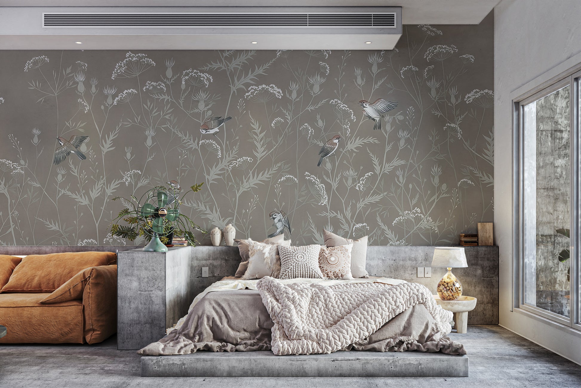 Flying Sparrows Wallpaper Mural