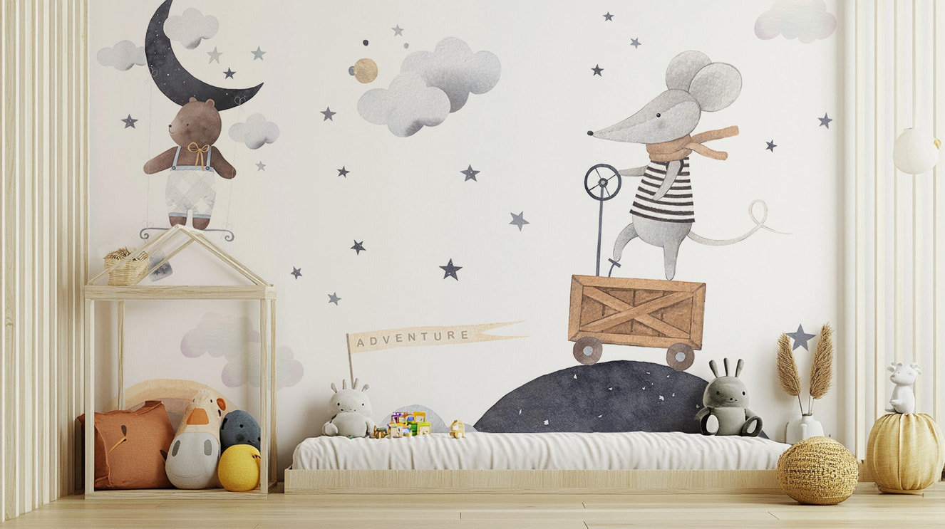 Adventure Night Kids wallpaper Mural