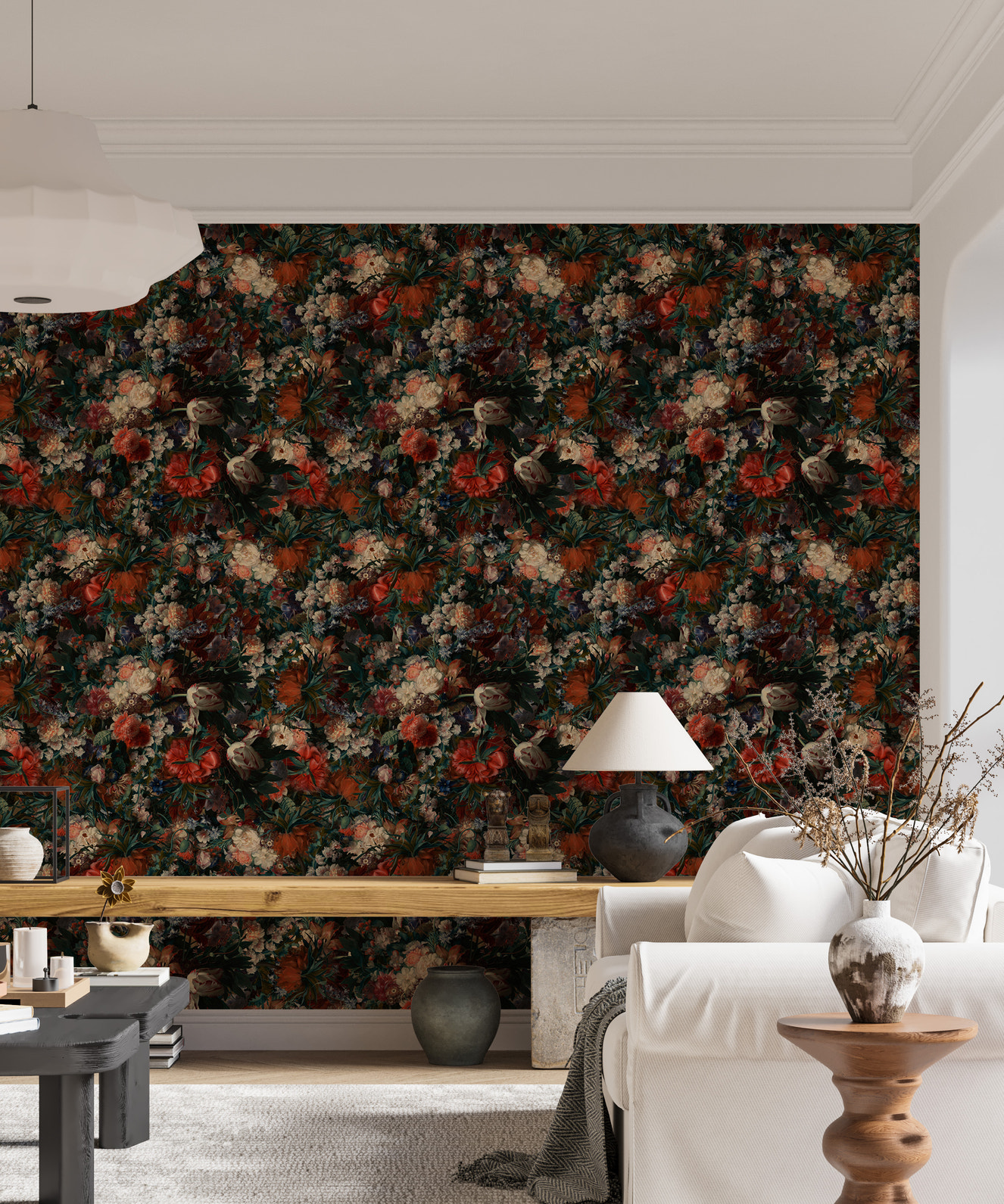 Vintage Classic Style Various Flowers Wallpaper For Walls