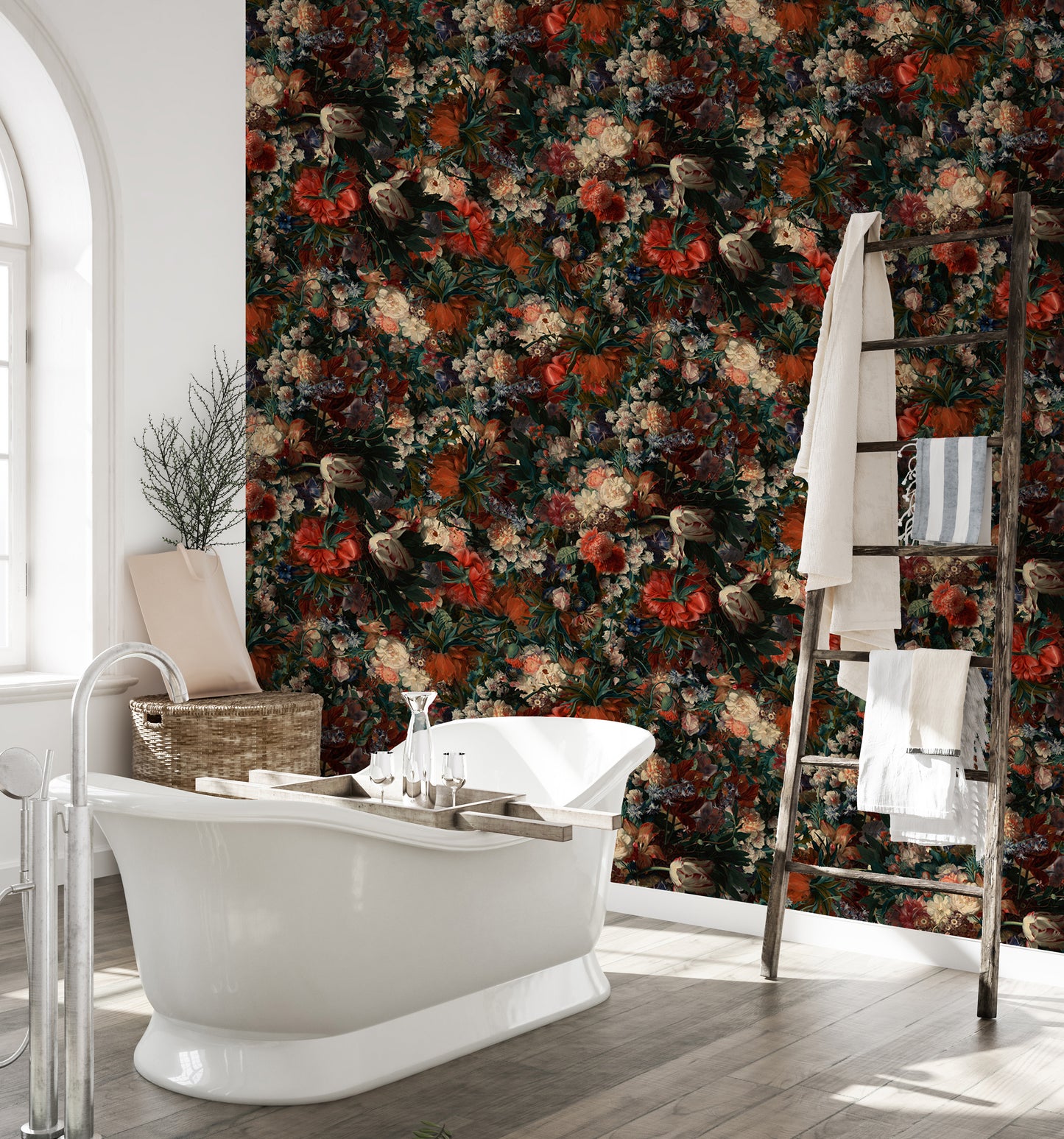 Vintage Classic Style Various Flowers Wallpaper For Walls