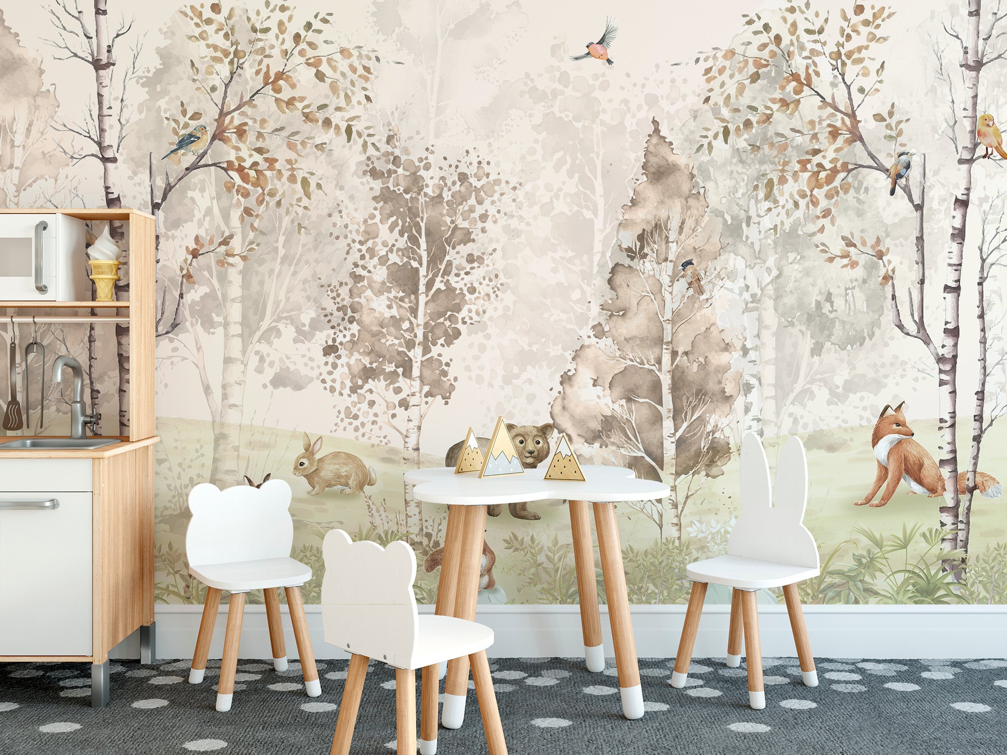 Woodland Animals Wallpaper Mural