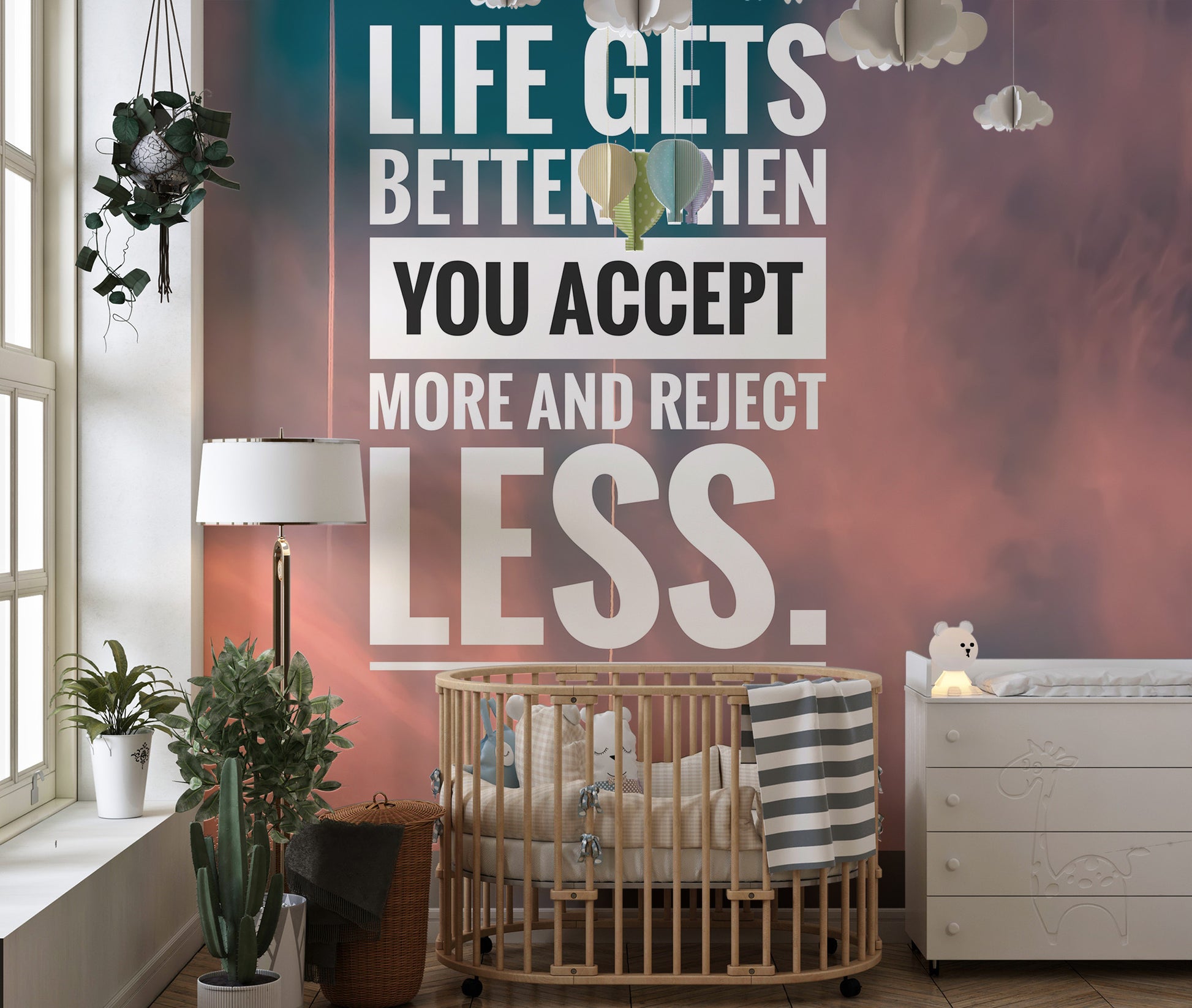 Inspirational quotes wallpaper for decor
