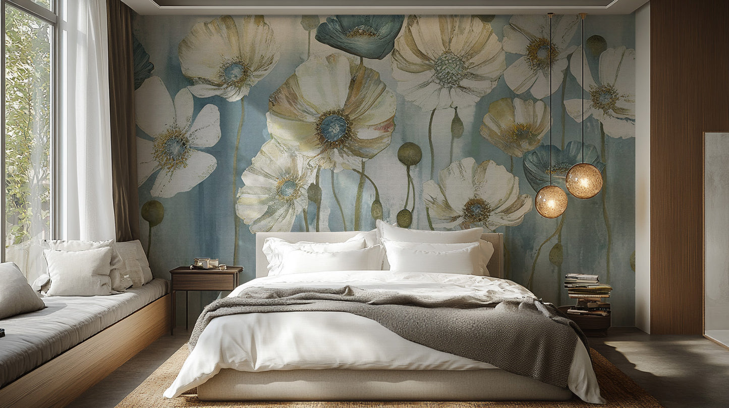 Blossoming beauty wall mural for elegant floral decor