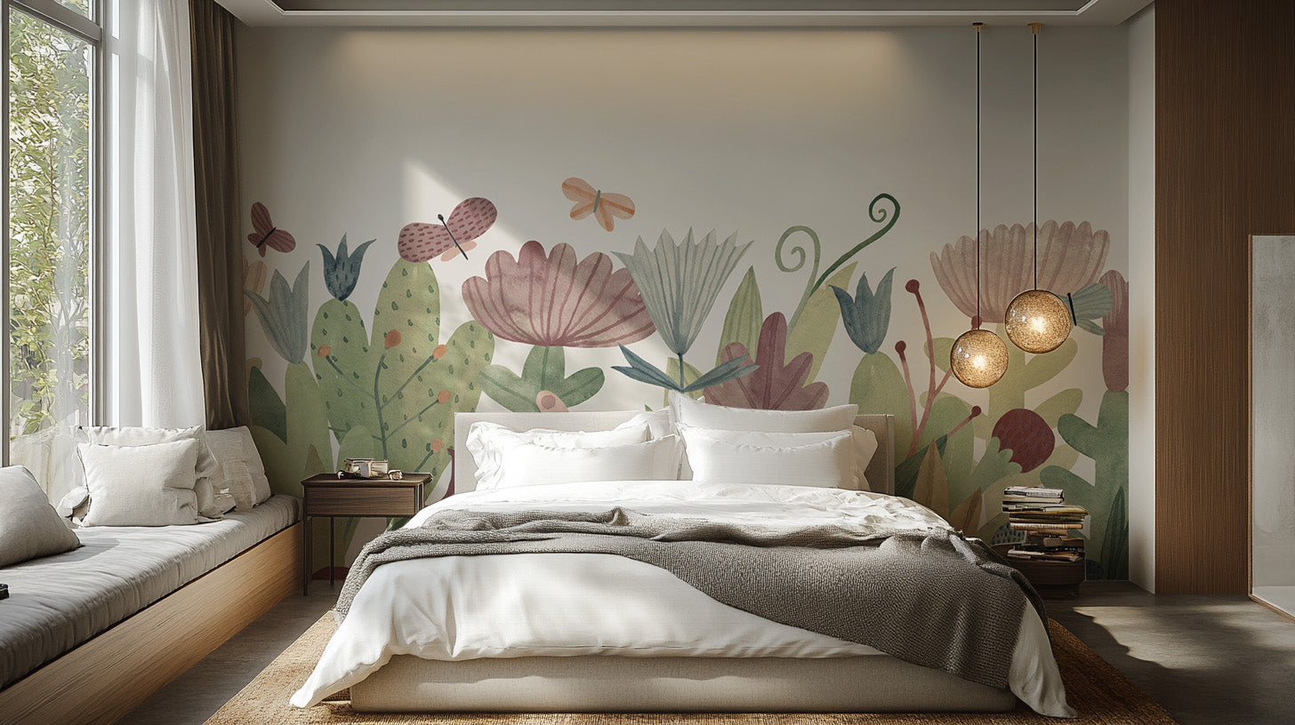 Butterfly Garden Wallpaper Mural