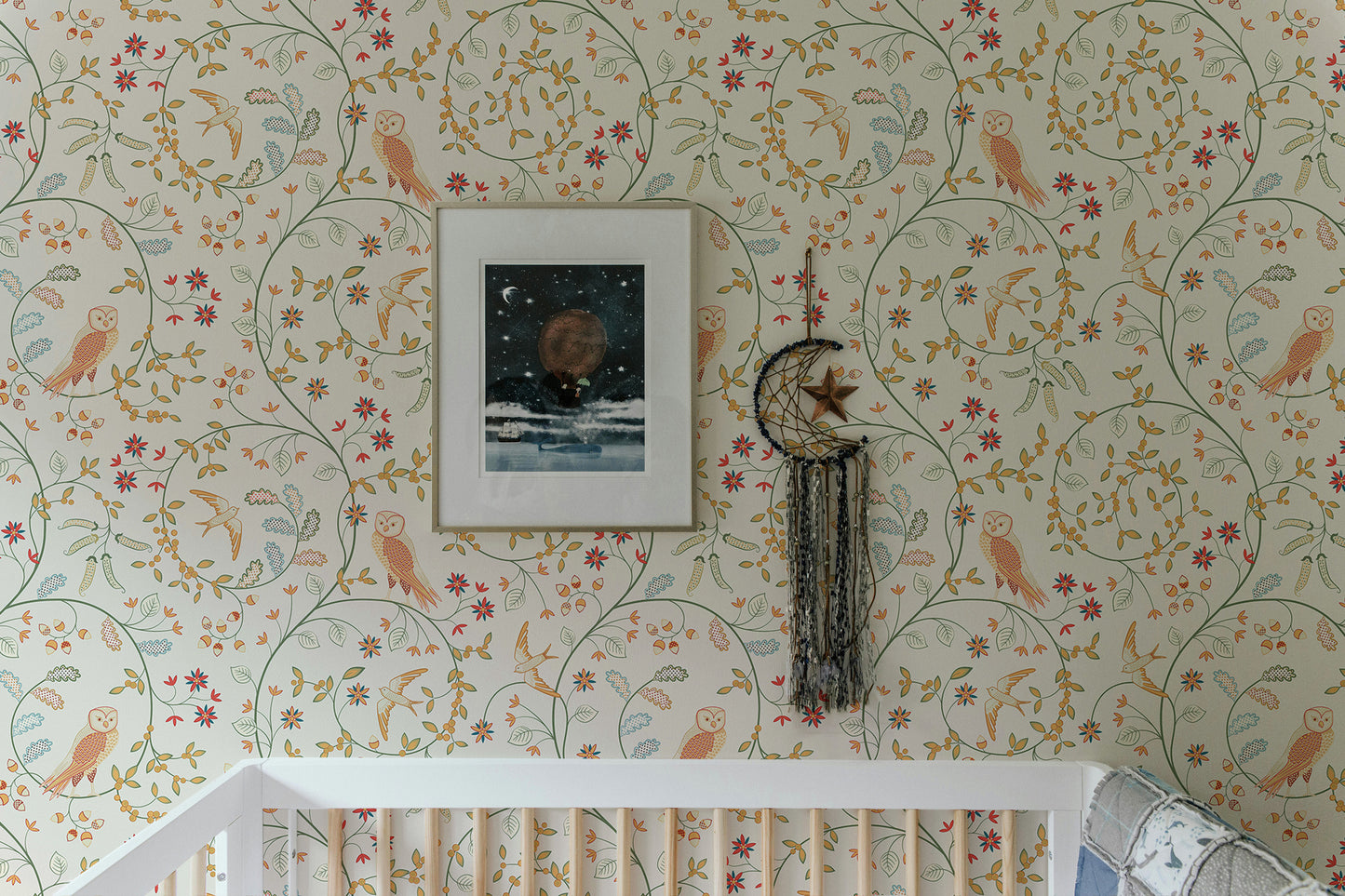 Newill Peppermint Russet Flower Wallpaper For Walls