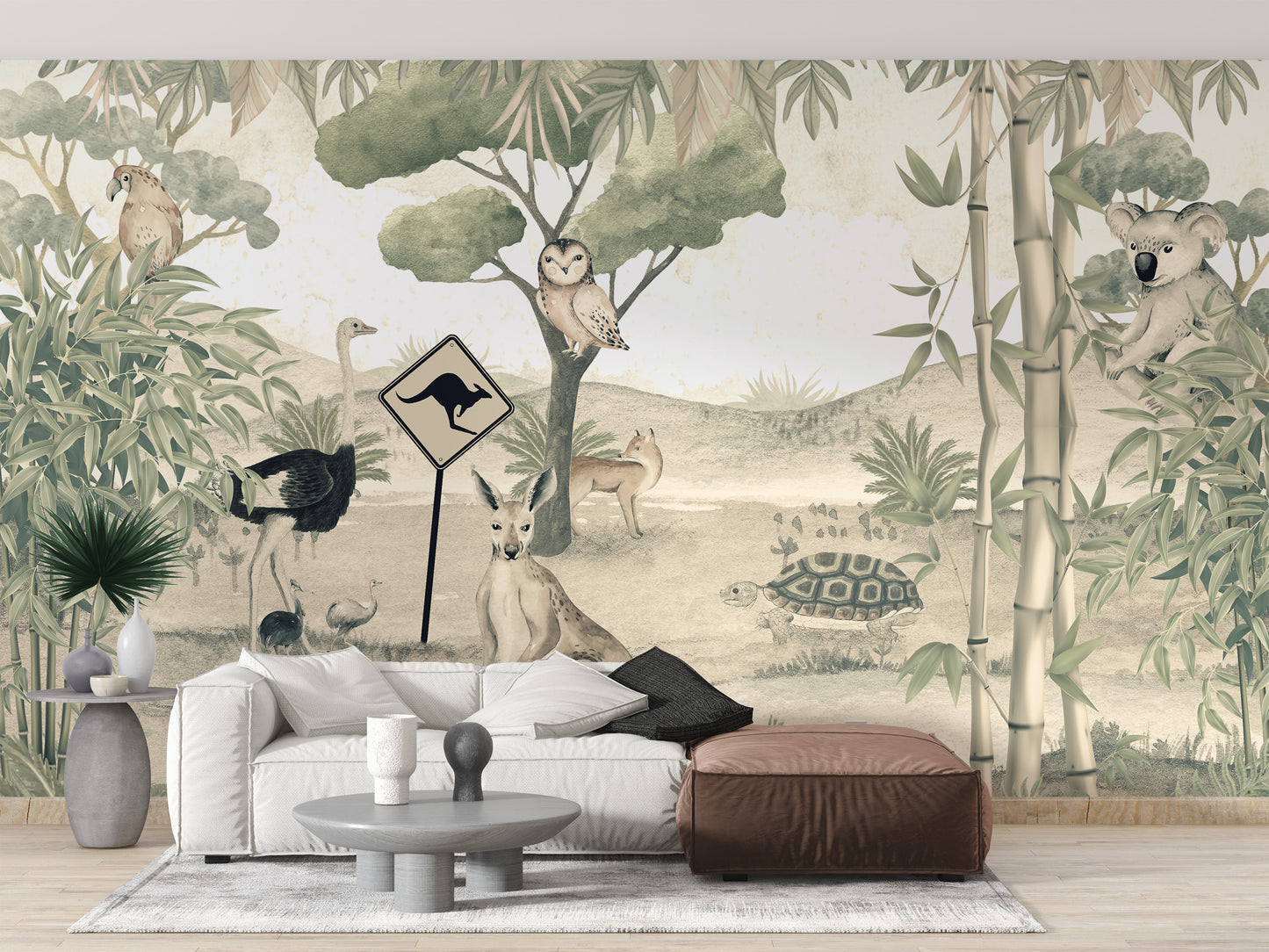 Australian Wildlife Wallpaper Mural for Kids space