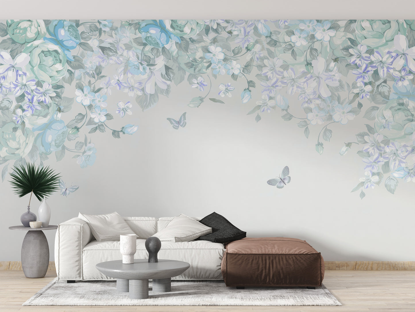 Whimsical Butterfly Meadow Wall Mural for a dreamy touch