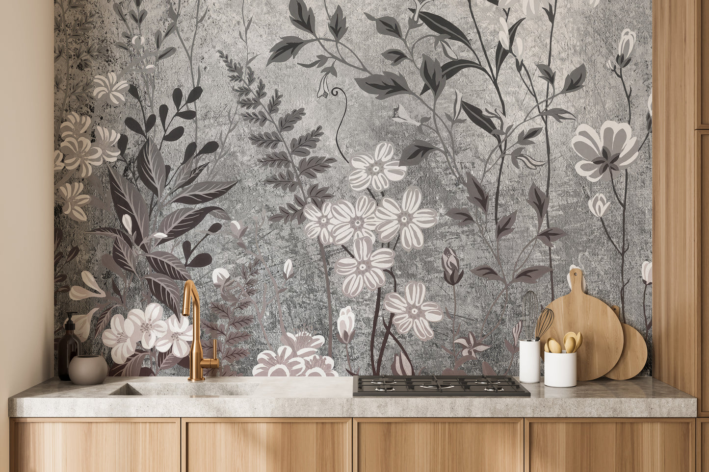 Botanical Flower Wallpaper Mural