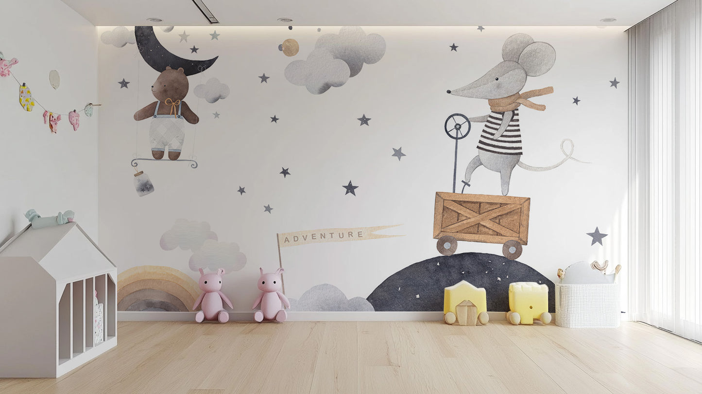 Adventure Night Kids wallpaper Mural