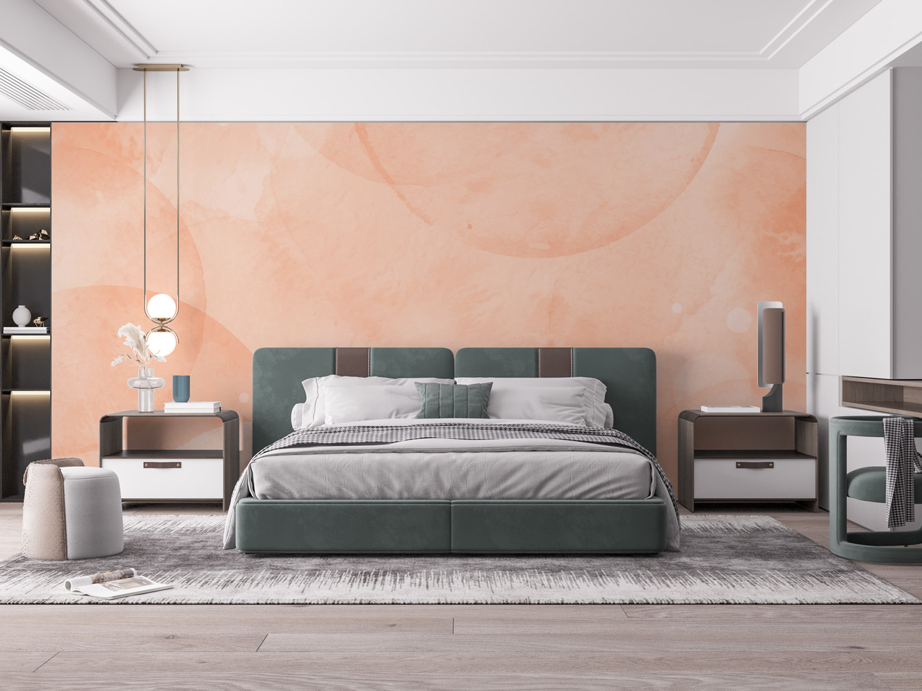 Fuzzy Peach Palette Wallpaper Mural