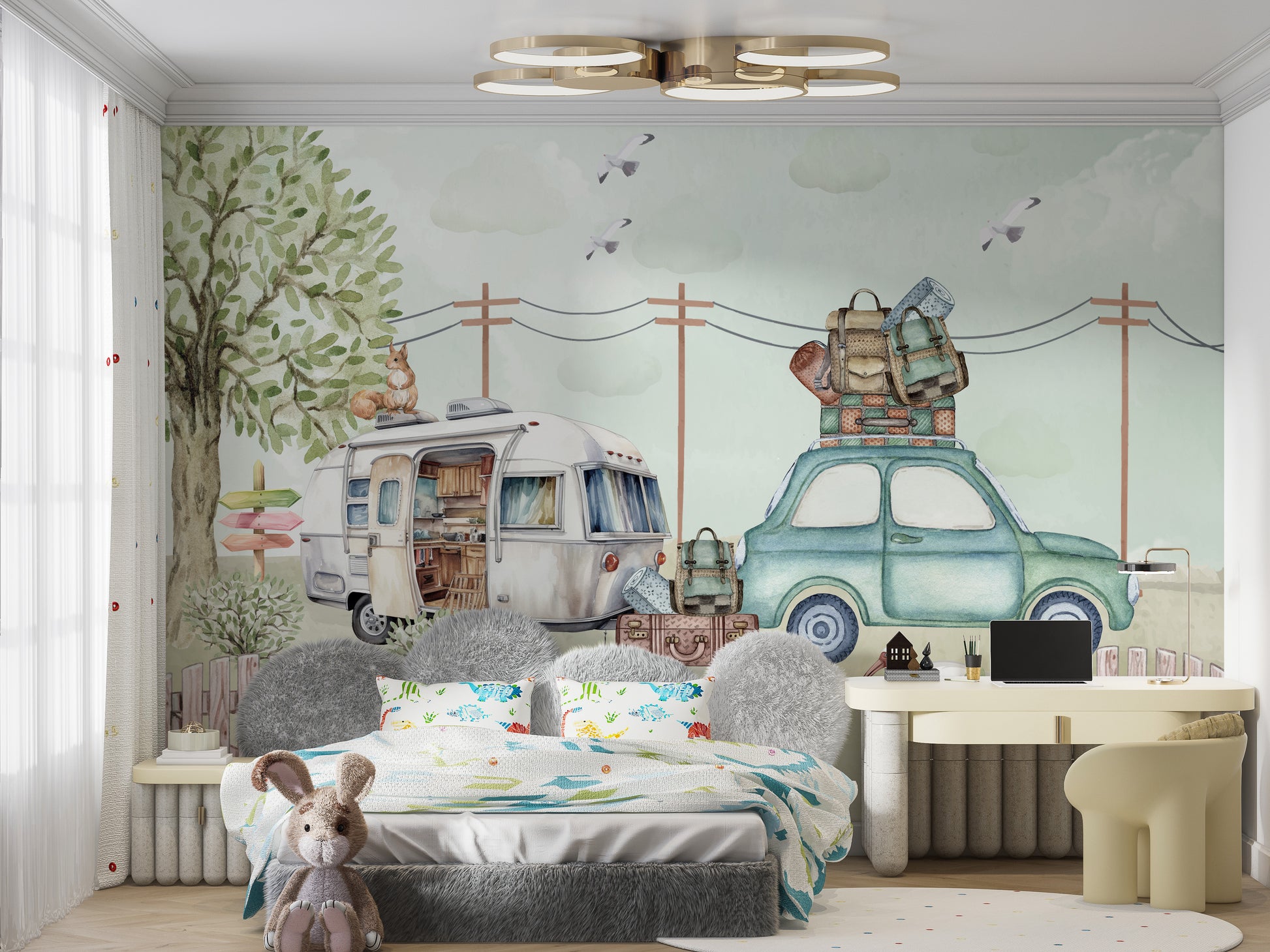 Family Road Trip Wallpaper Mural