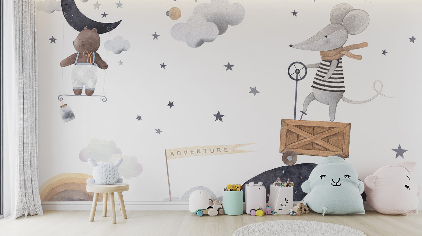 Adventure Night Kids wallpaper Mural