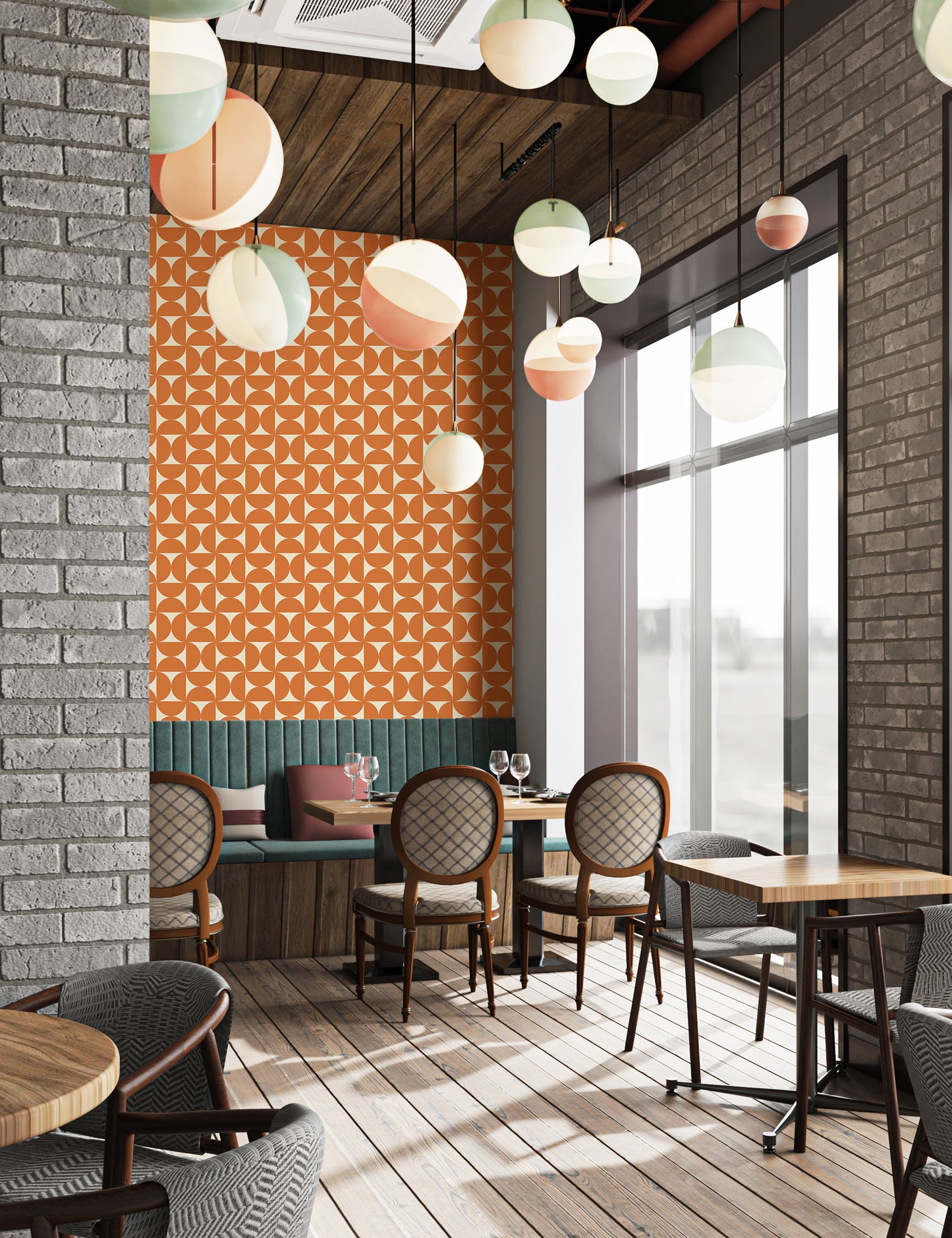 Abstract modern pattern wallpaper mural
