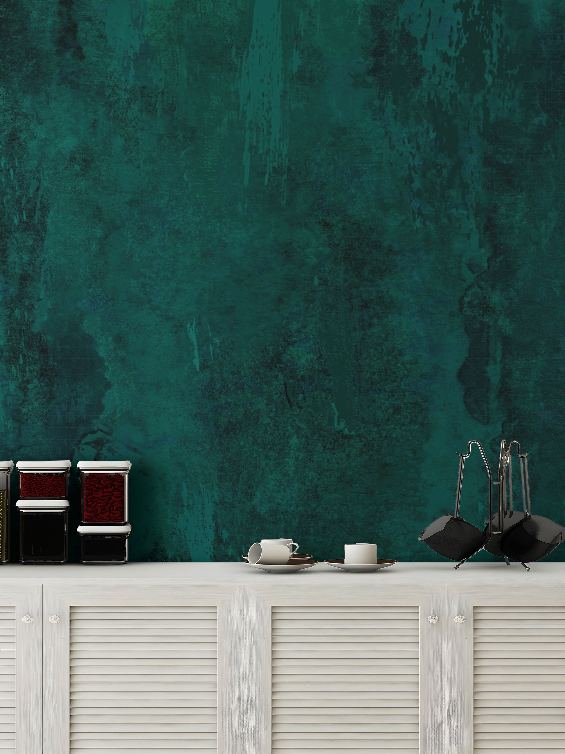 Green grunge design for a bold and edgy wall decoration.
