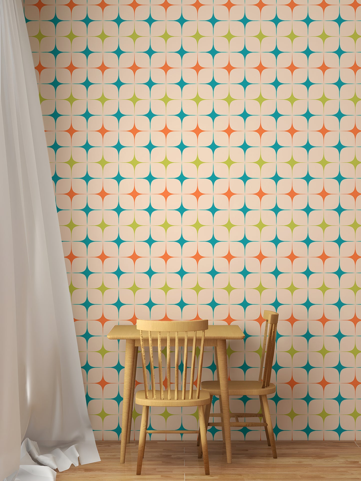 Aesthetic Modern Seamless Pattern Vintage Wallpaper