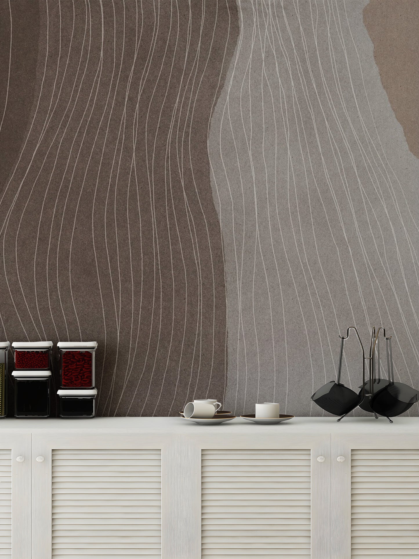 Dynamic artful Arabica wallpaper mural for statement walls