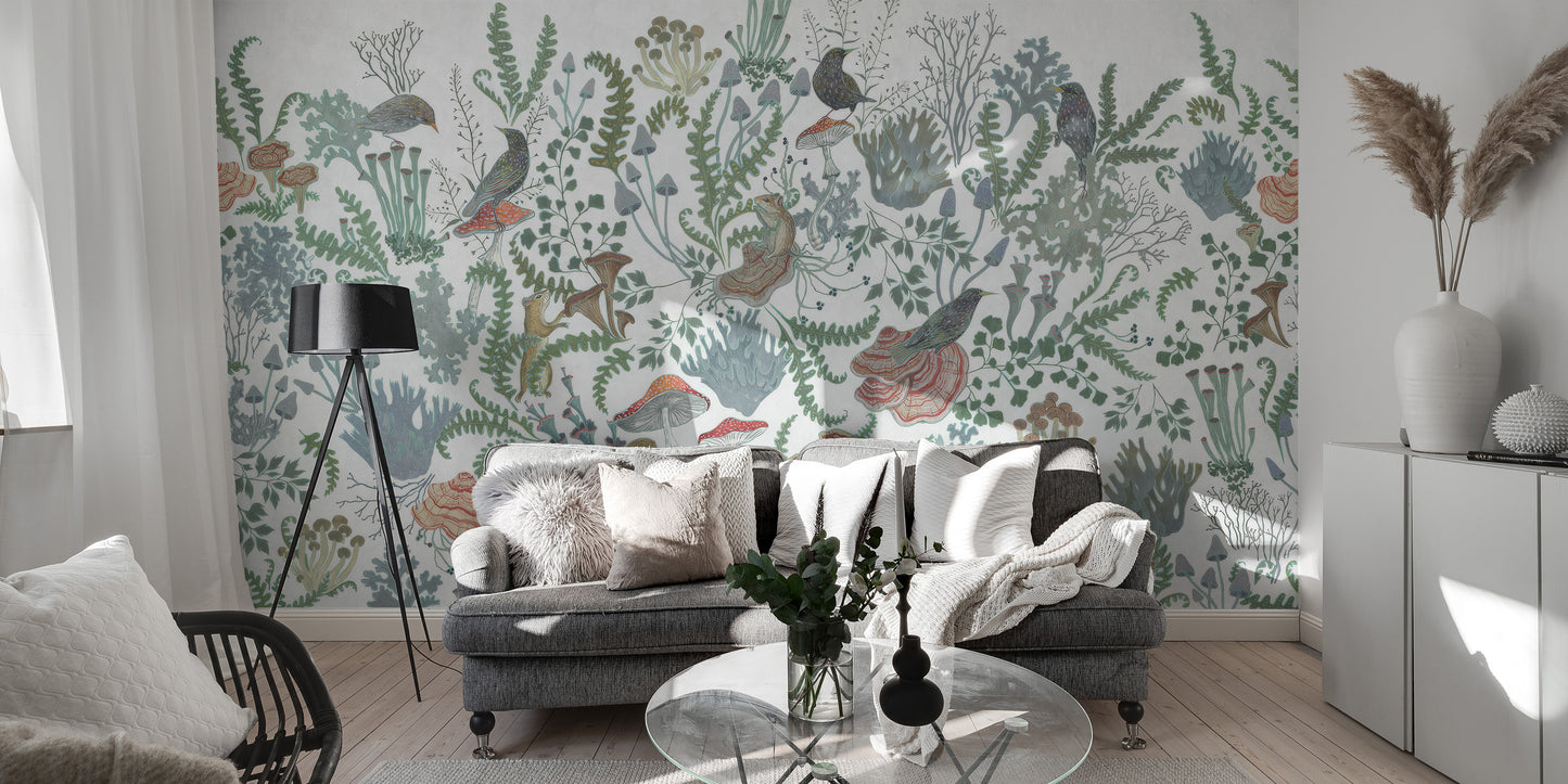 Serene Birds Nature Wall Mural