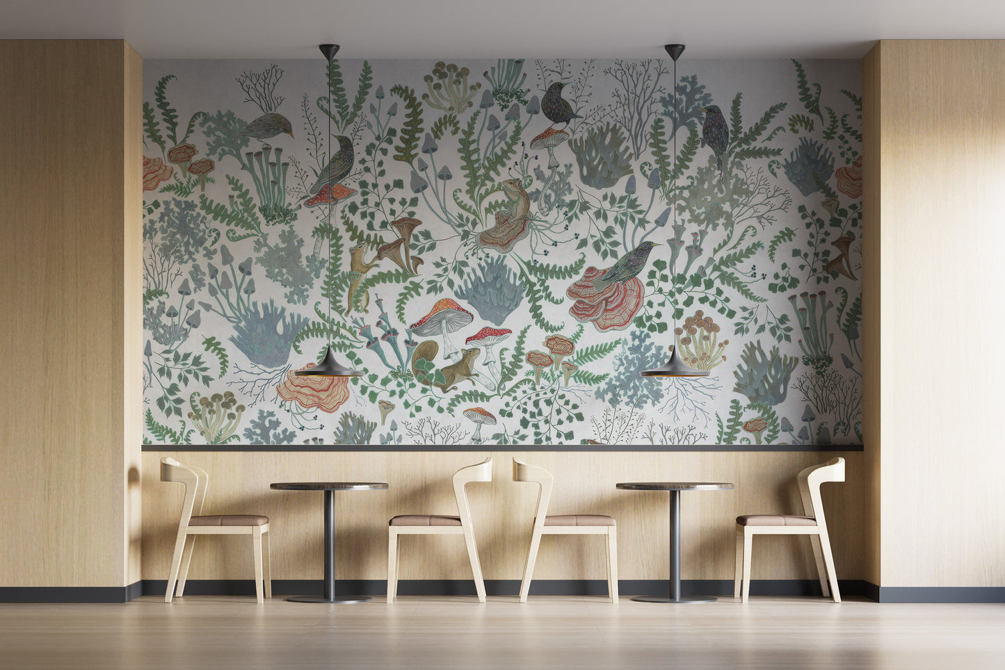 Serene Birds Nature Wall Mural