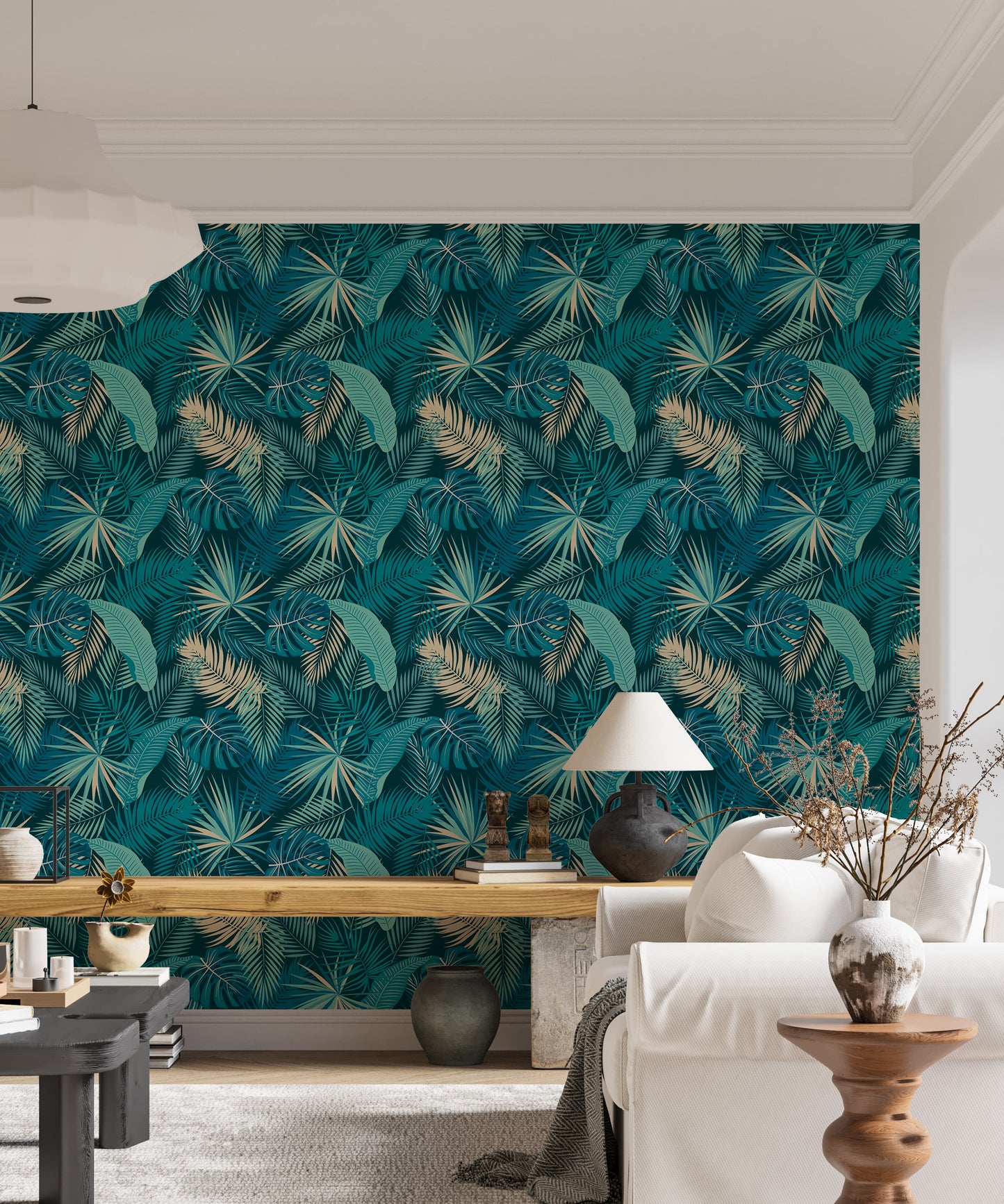 Jungle Palm Leaves Tropical Wallpaper For Walls