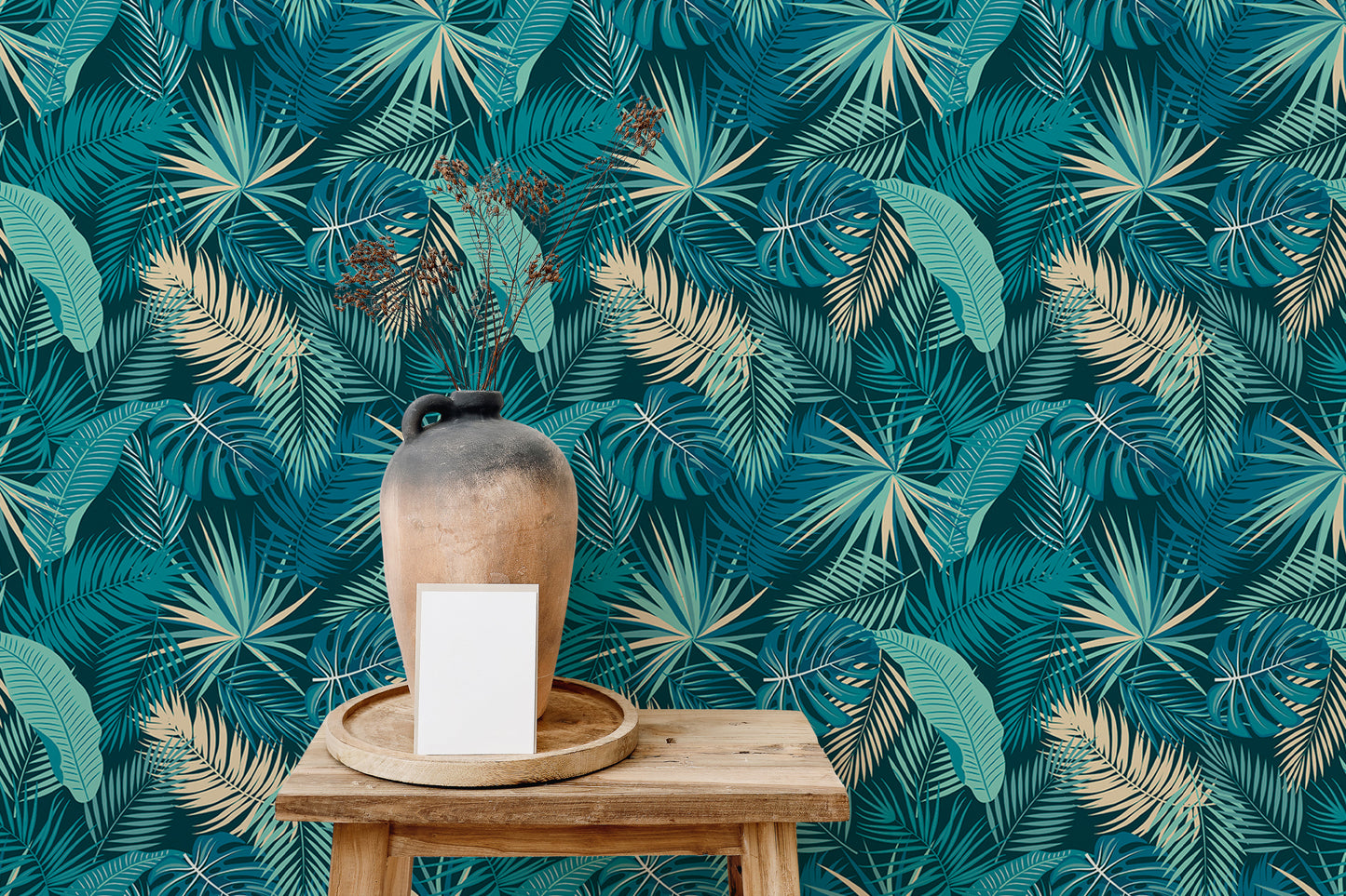 Jungle Palm Leaves Tropical Wallpaper For Walls