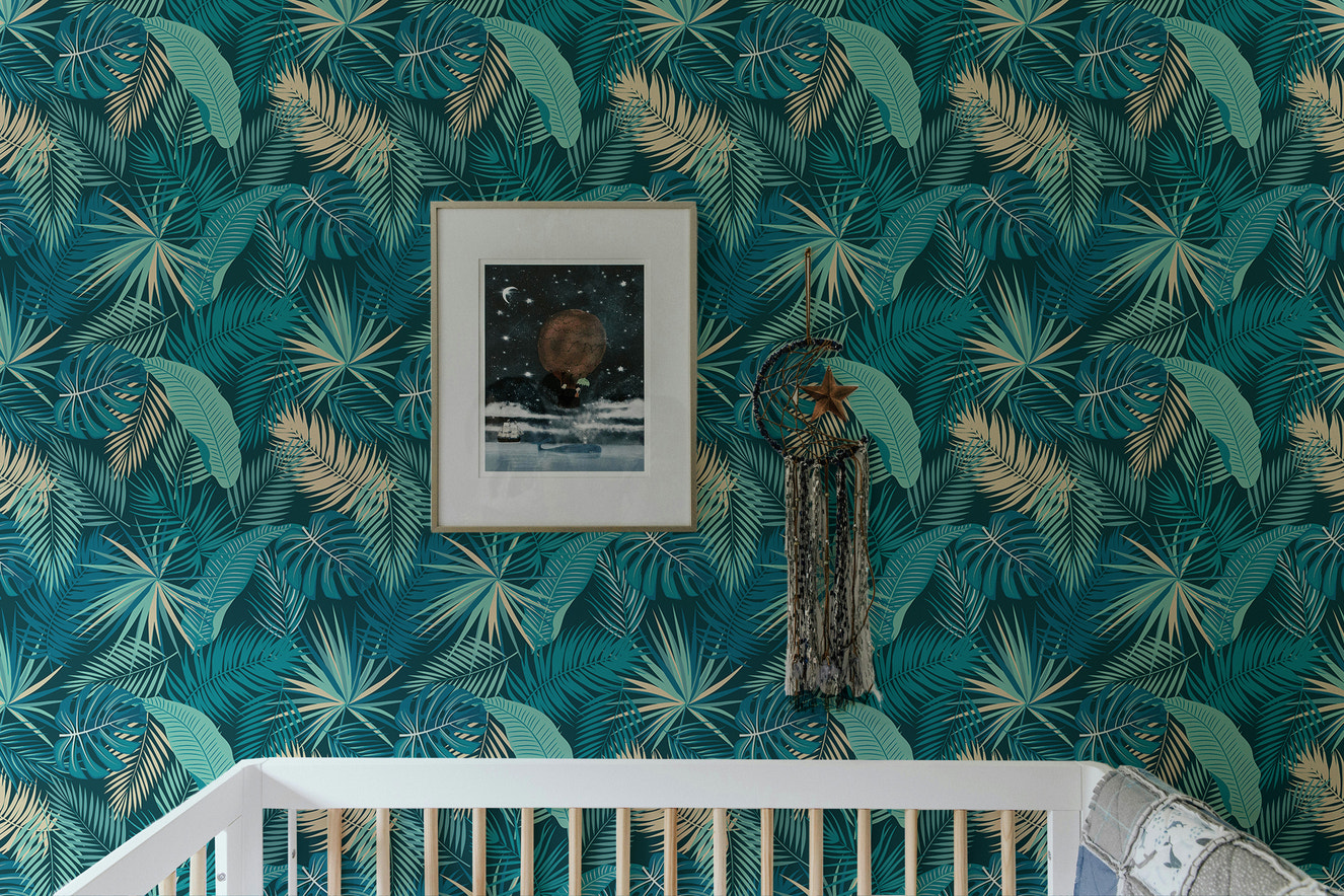 Jungle Palm Leaves Tropical Wallpaper For Walls