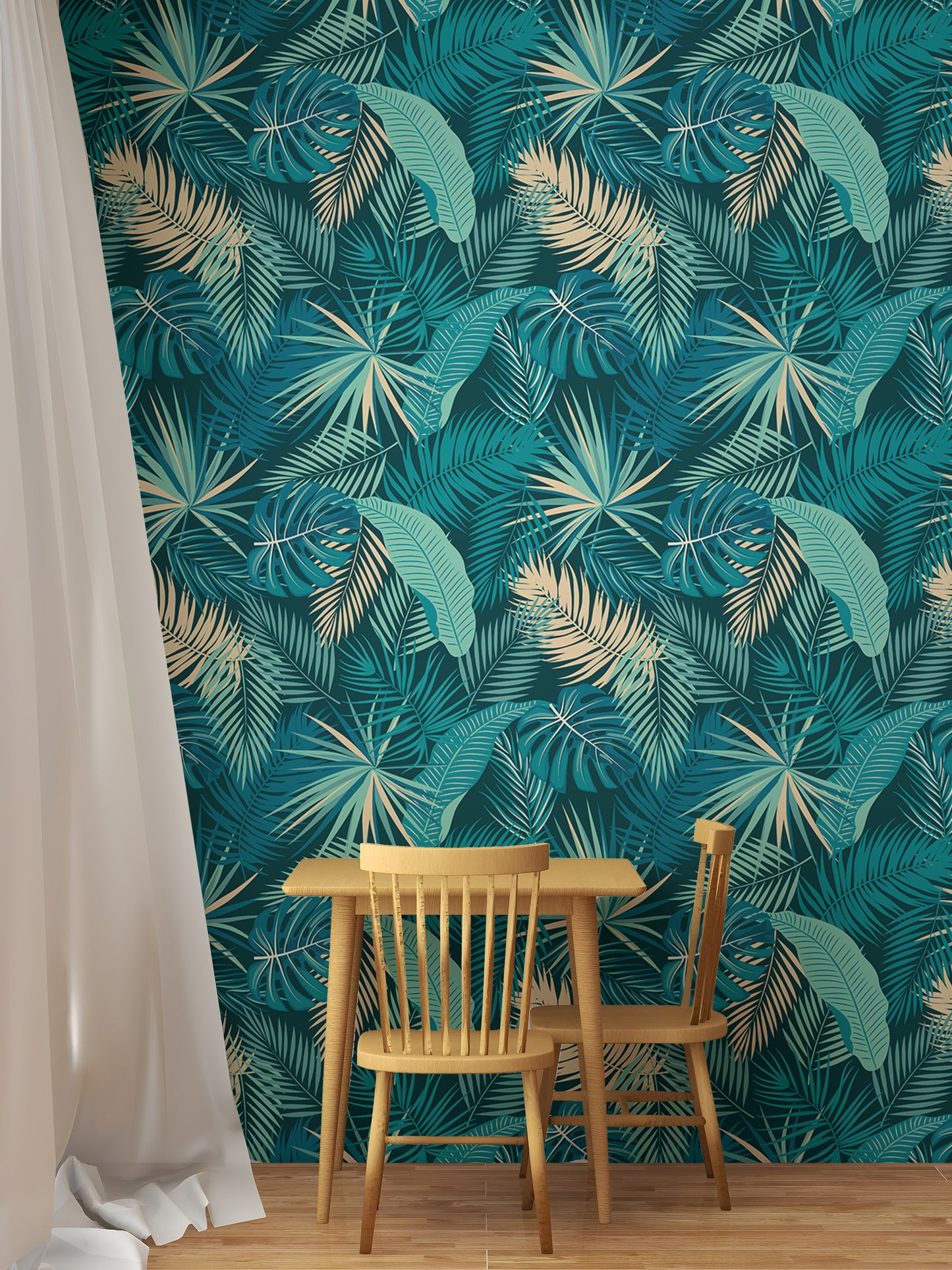 Jungle Palm Leaves Tropical Wallpaper For Walls