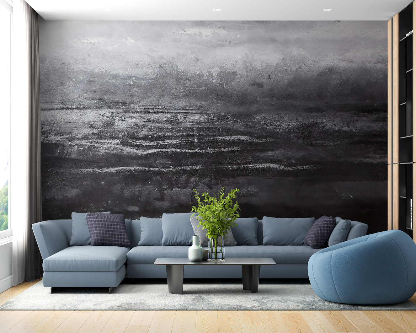 Dark Grunge Wall Mural for an edgy, bold look